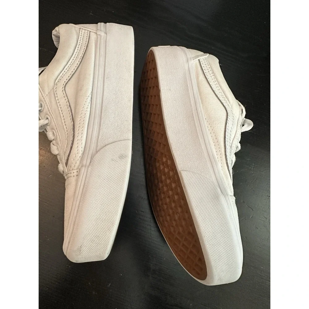 Women's Vans White‎ Platforms Size 6